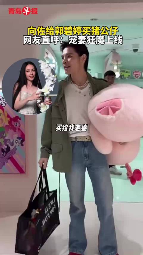 向佐给郭碧婷买猪公仔，网友直呼：宠妻狂魔上线