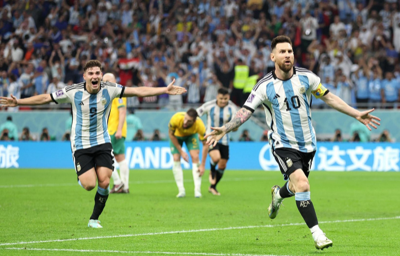 2-1险胜！阿根廷险遭澳洲爆冷，梅西里程碑之战破门，创下4大纪录