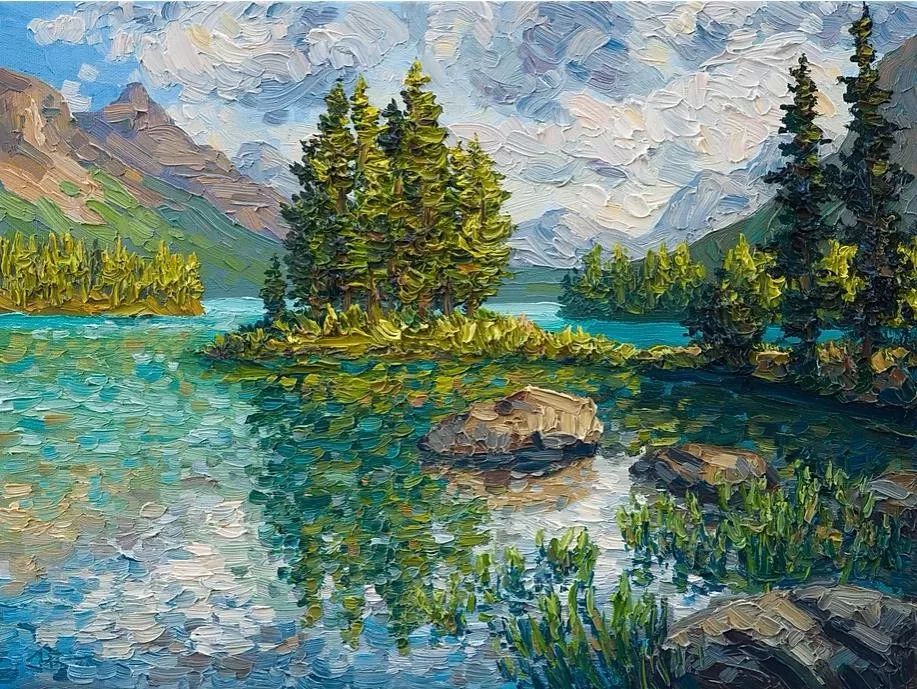 唯美壮丽的印象派油画风景，美极了