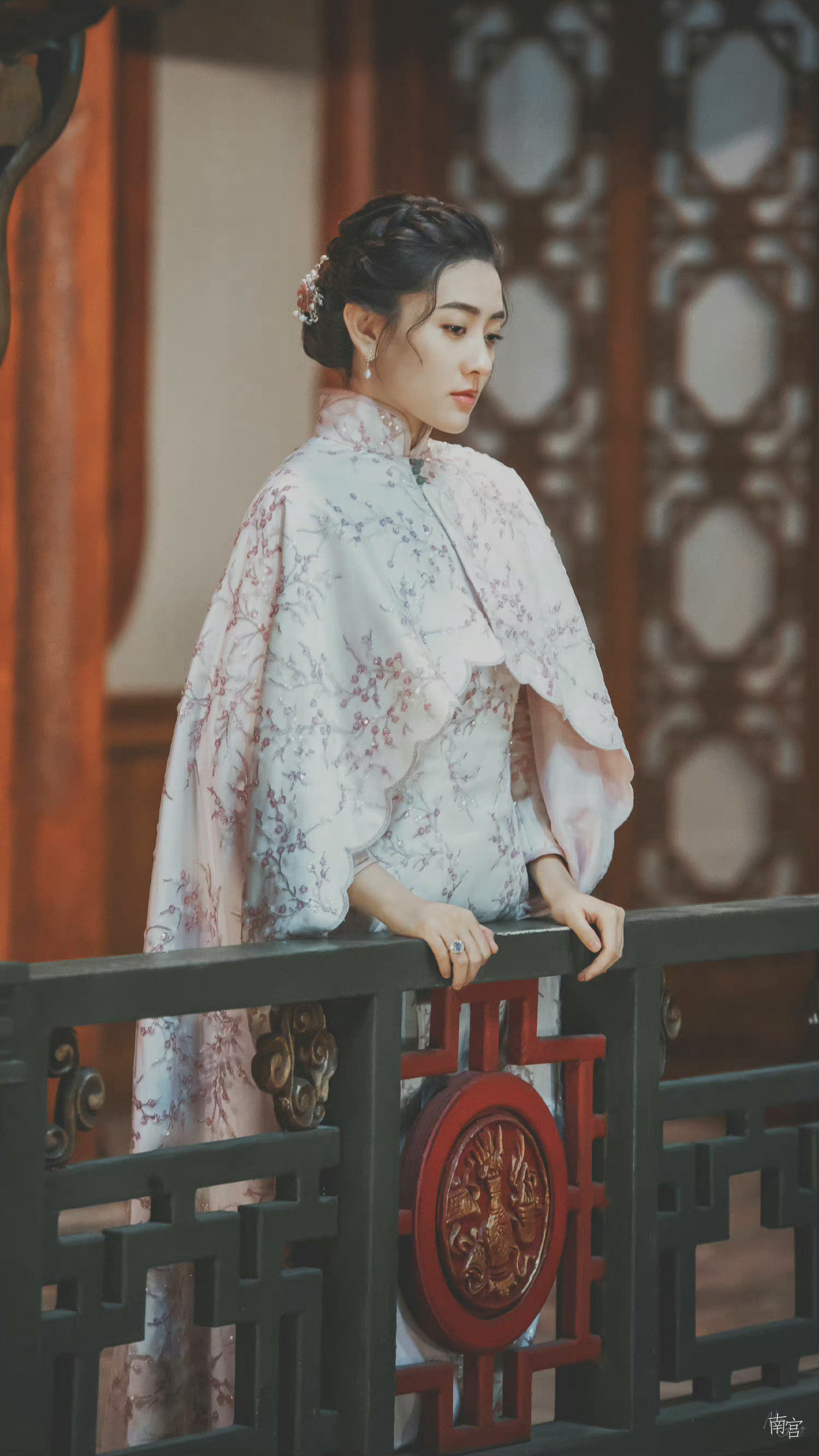 梁洁新剧开播一身旗袍韵味十足古典美人好美期待新剧