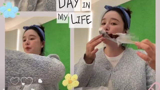 阚清子分享孕晚期日常，脸色红润状态好，为口糖葫芦排队两小时