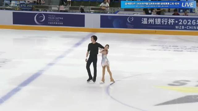霍梓安郭颖纯 公开组双人自由滑 2026年中国花样滑冰俱乐部联赛杭州站
