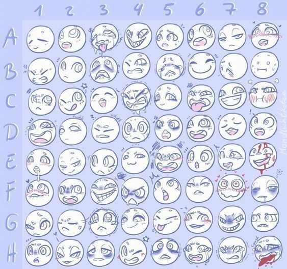一组生动表情绘画学习