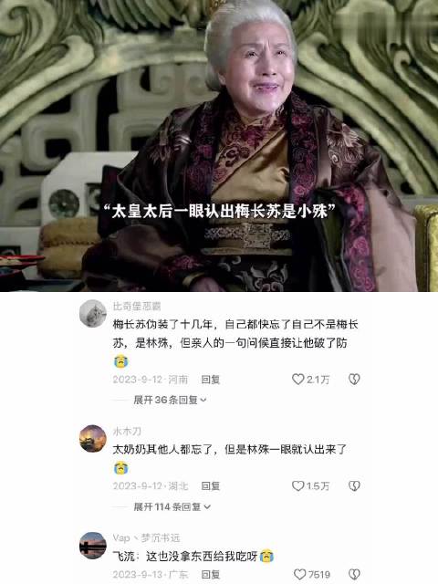 太奶奶把其他人都忘了，但是一眼就认出了容貌已变的小殊｜琅琊榜