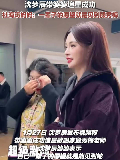 沈梦辰带婆婆追星成功