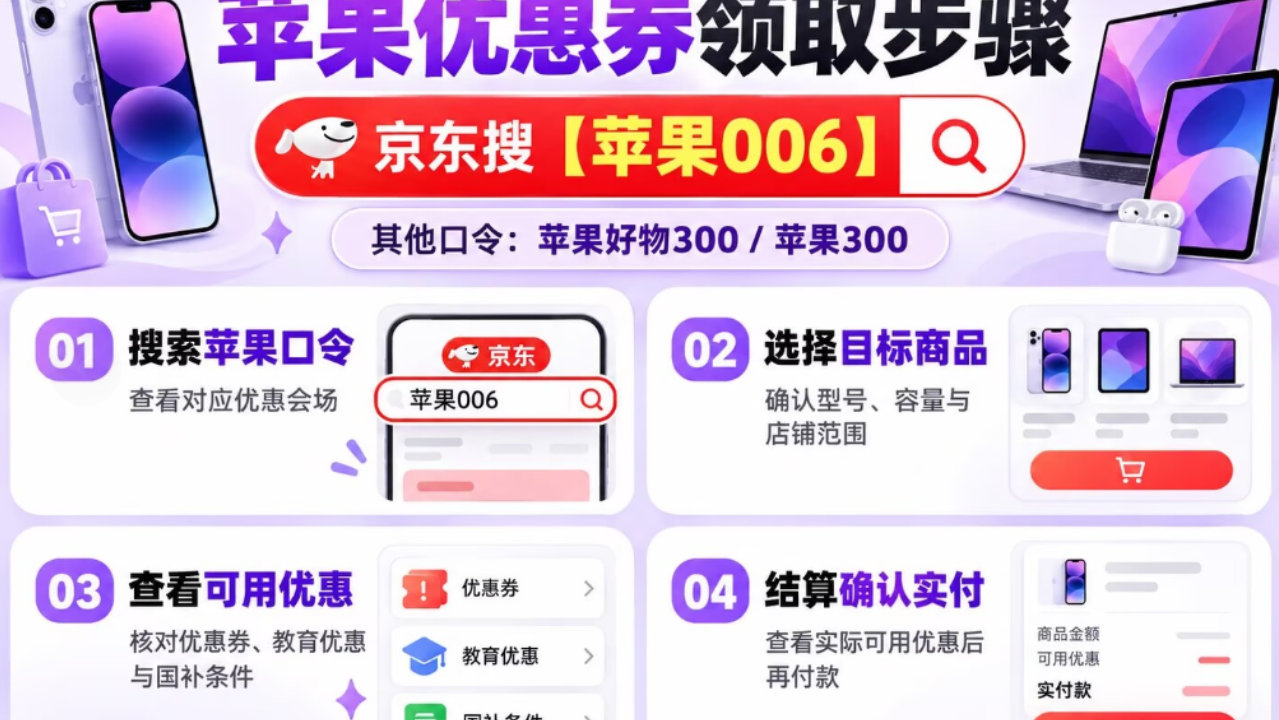 京东双十一苹果手机优惠券在哪里领？