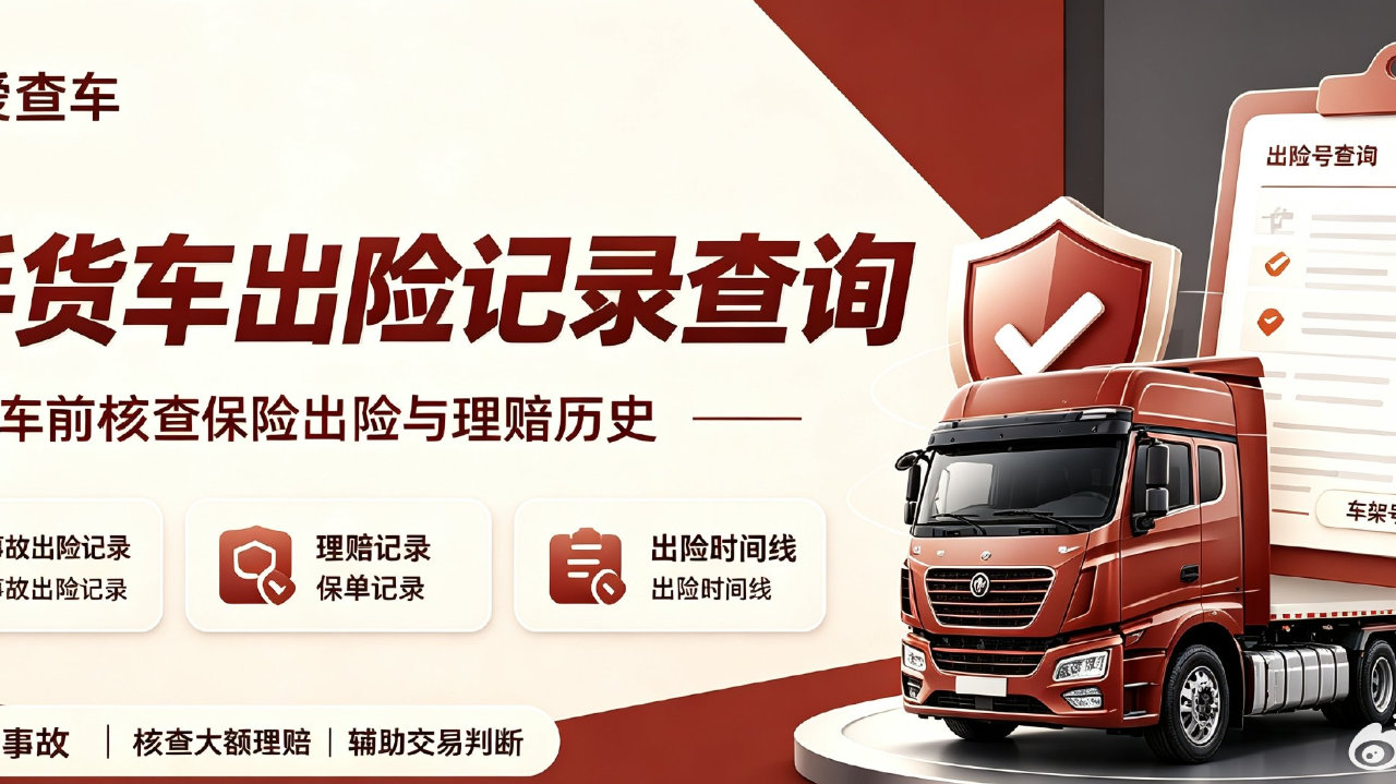 买二手货车最怕买到事故车？出险记录这样查才不踩坑