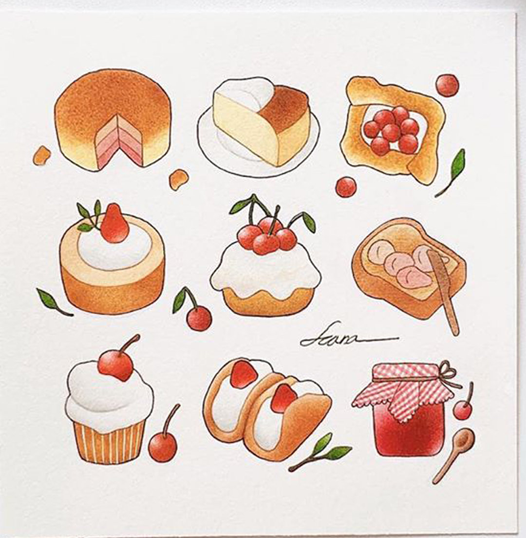 适合手账本里的小插图作者:hana_illustration
