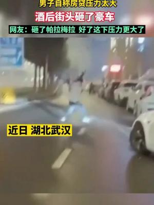 男子自称压力大，酒后砸了数量豪车！网友：砸了帕拉梅拉，这下压力更大了。