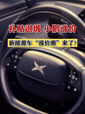 补贴退坡 小鹏涨价 新能源车“涨价潮”来了？电动汽车 新能源 涨