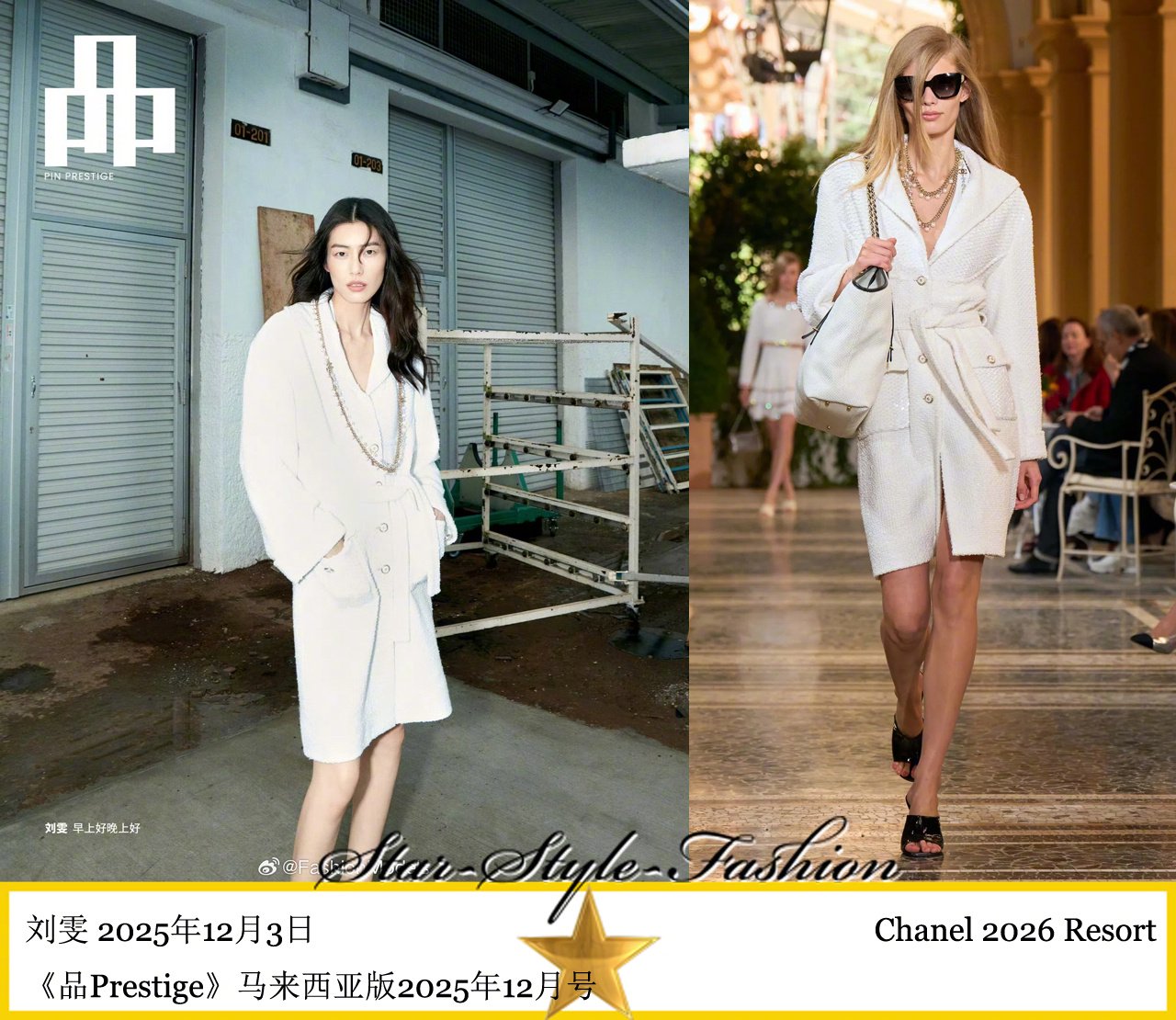 刘雯桂纶镁辛芷蕾同穿香奈儿早春泳衣登杂志