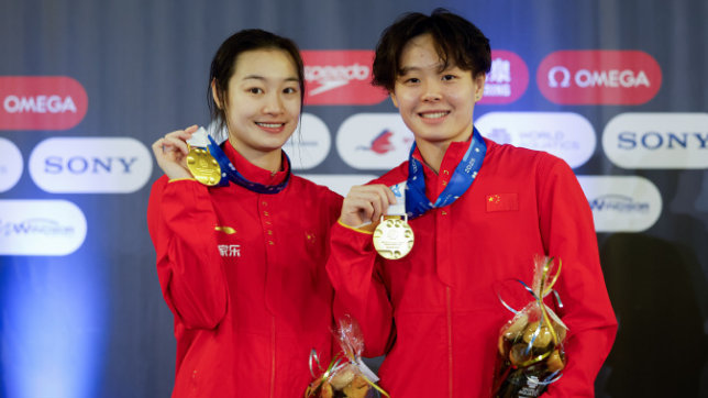 世界泳联跳水世界杯，陈艺文昌雅妮闪耀3米板夺金