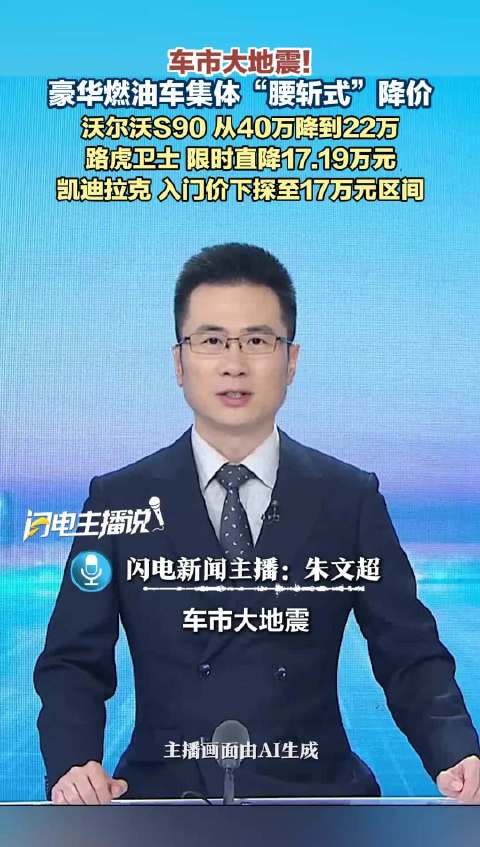 车市大地震！豪华燃油车集体“腰斩式”降价！