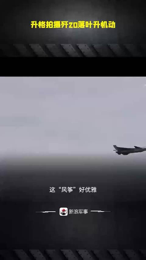 升格拍摄歼20落叶升机动！