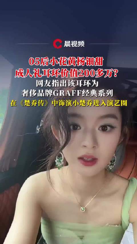 05后小花黄杨钿甜成人礼耳环价值200多万？