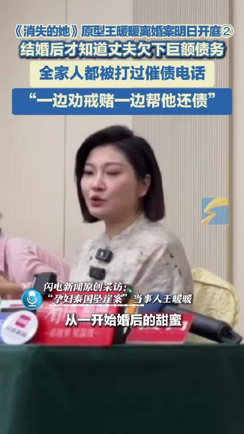 《消失的她》原型王暖暖离婚案明日开庭②：结婚后才知道丈夫欠下巨额债务，全家人都被打过催债电话