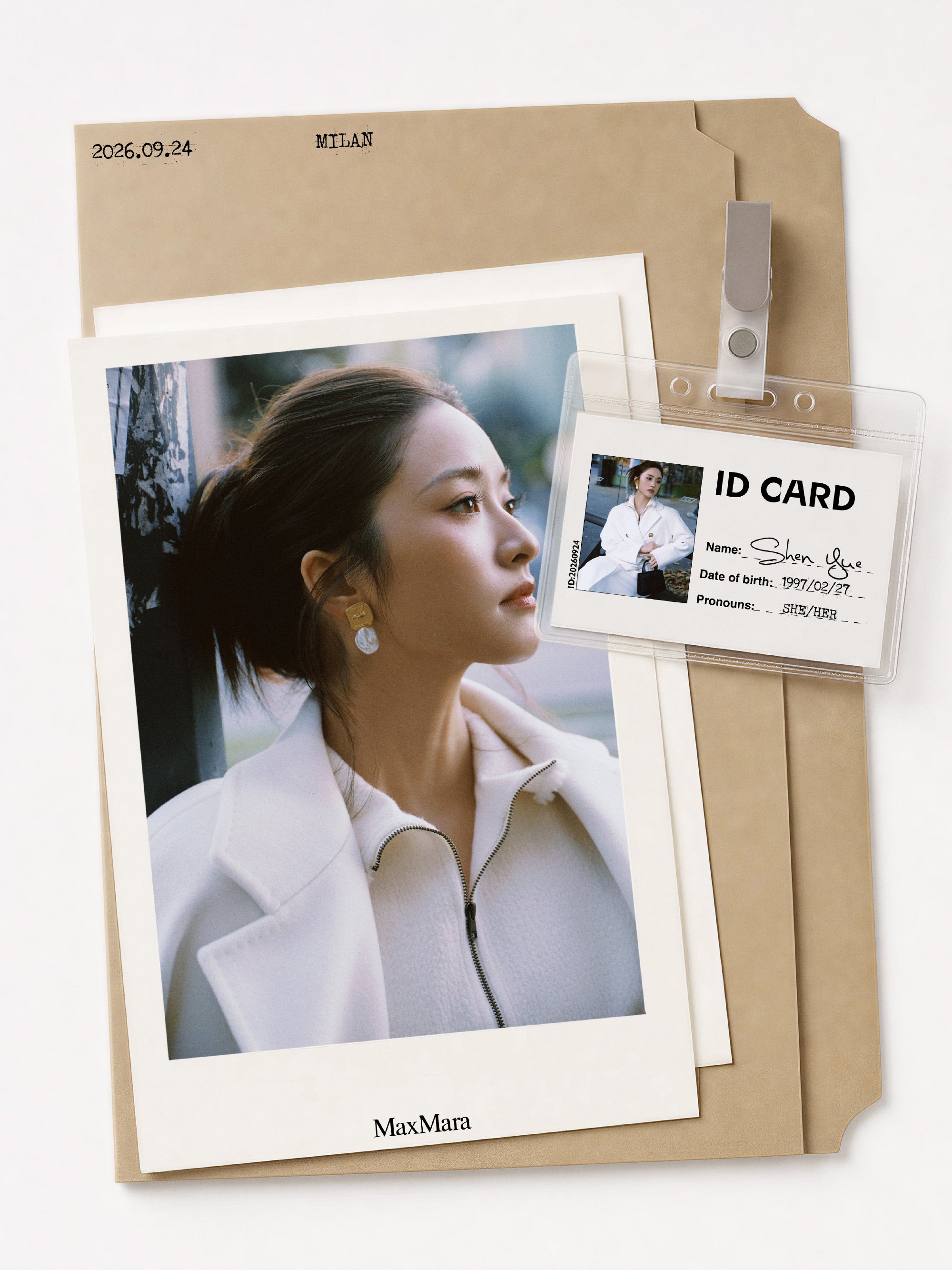 米兰时装周街拍释出，大光明发型搭配一身白色大衣，沈月直接变成我姐姐了