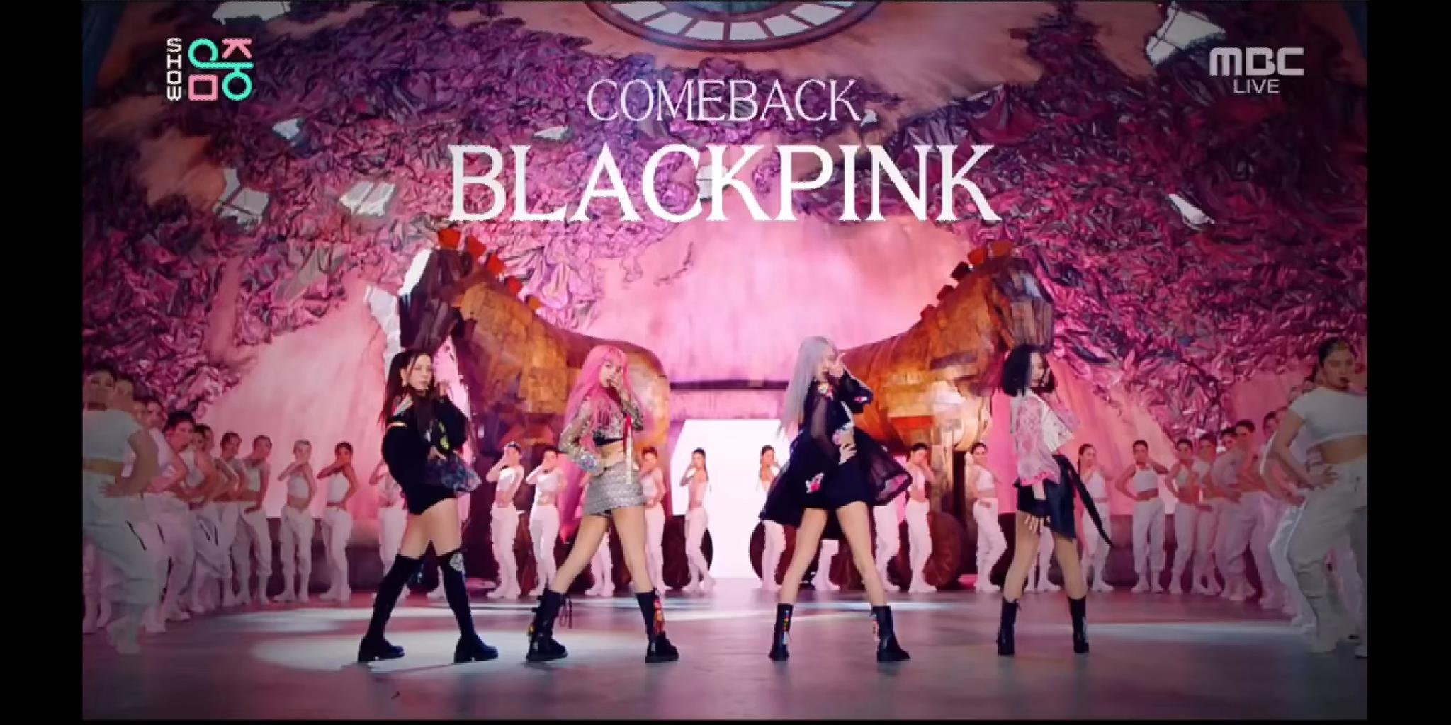 Blackpink现场,blackpink街拍 blackpink音乐中心《how you like that》现场live