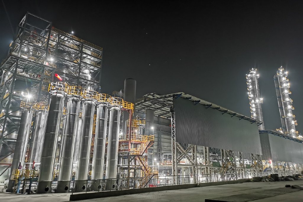 十三化建淄博峻辰苯乙烯项目顺利中交