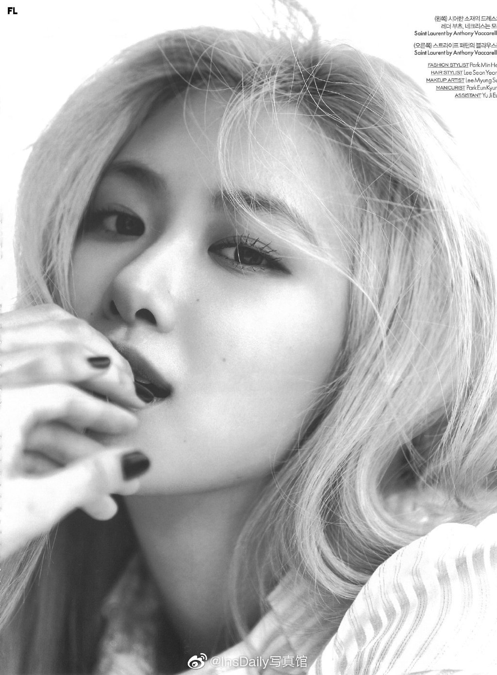 rosé朴彩英 x elle korea7月刊内页 | 黑白色调下的澳洲野玫瑰