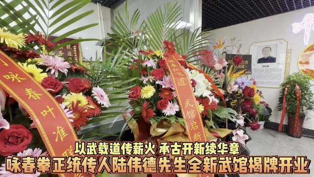 果然视频|赓续武学文脉！咏春拳正统传人陆伟德新武馆揭牌营业