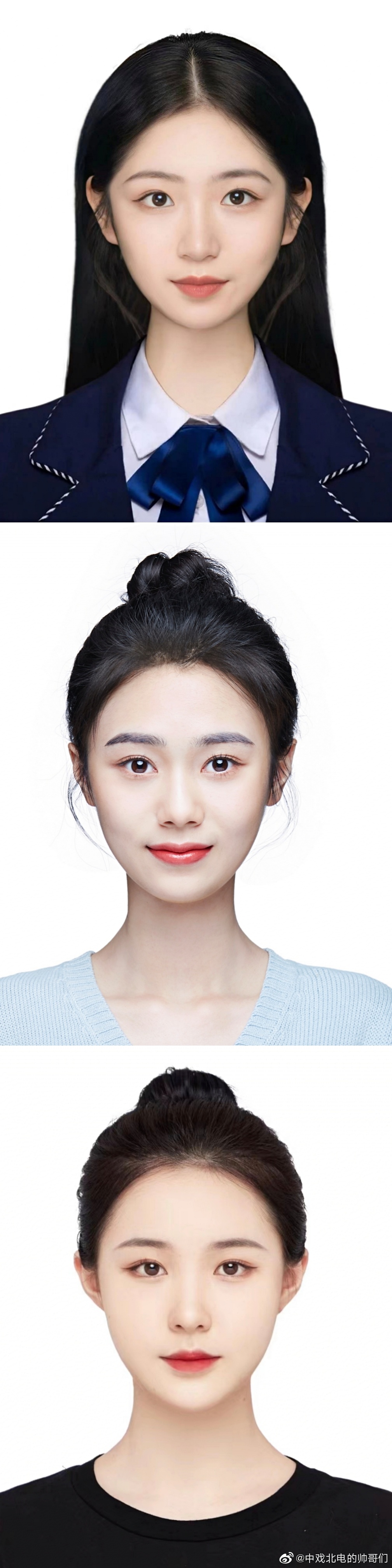收集了一波今年的女生艺考证件照