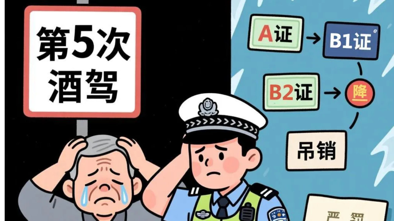 一天一斤酒，一天不喝手都擞！“老司机”第5次酒驾被查