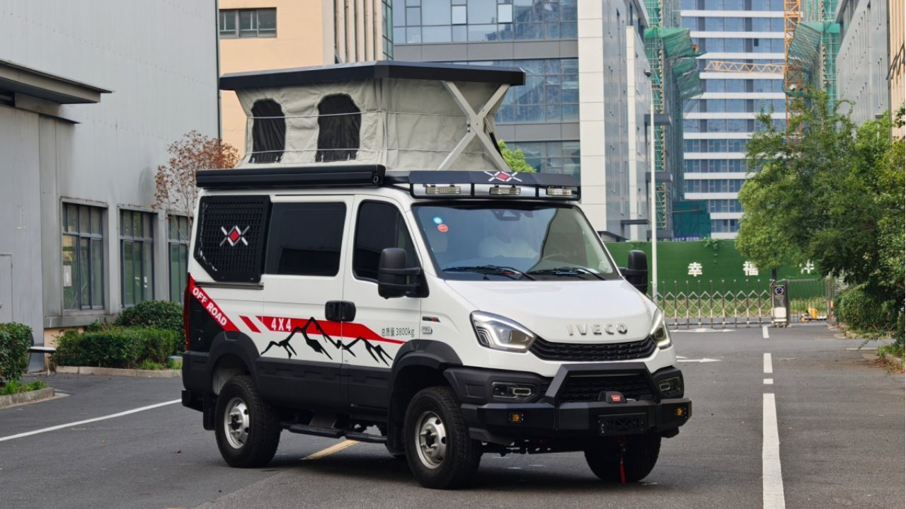 三把锁，全时四驱，10度电！越野宿营车，新星北斗Y500山海