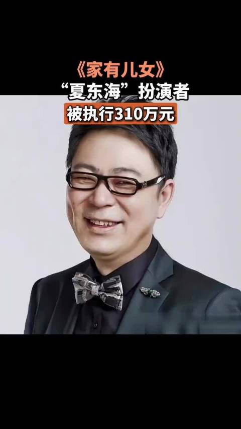 《家有儿女》“夏东海”扮演者高亚麟被执行310万元