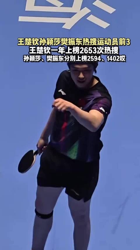 王楚钦孙颖莎樊振东十大热搜运动员前3