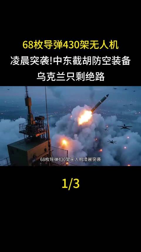 俄凌晨发射68枚导弹430架无人机突袭乌克兰