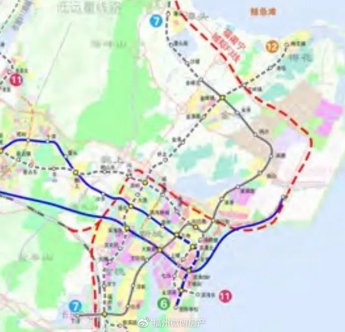 7号线规划于地铁12号线,11号线,6号线,f1滨海快线相交汇.