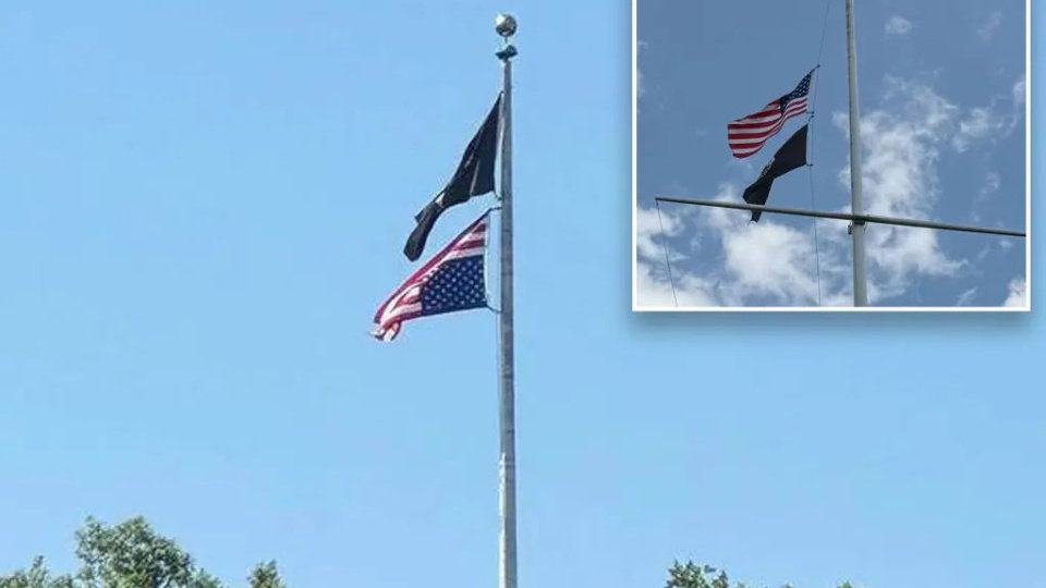 布鲁克林三公园惊现倒悬美国国旗，民众怒斥“不爱国”