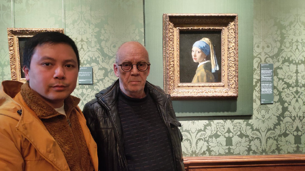 潘源应欧洲艺术经理人保罗邀请参观荷兰莫瑞泰斯皇家美术馆