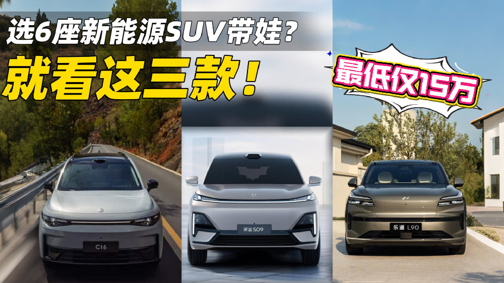 选6座新能源SUV带娃？就看这三款，空间大、更智能，最低仅15万