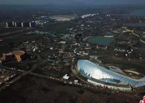 2021年扬州世园会国际馆亮相，犹如一条“江豚”遨游山水间