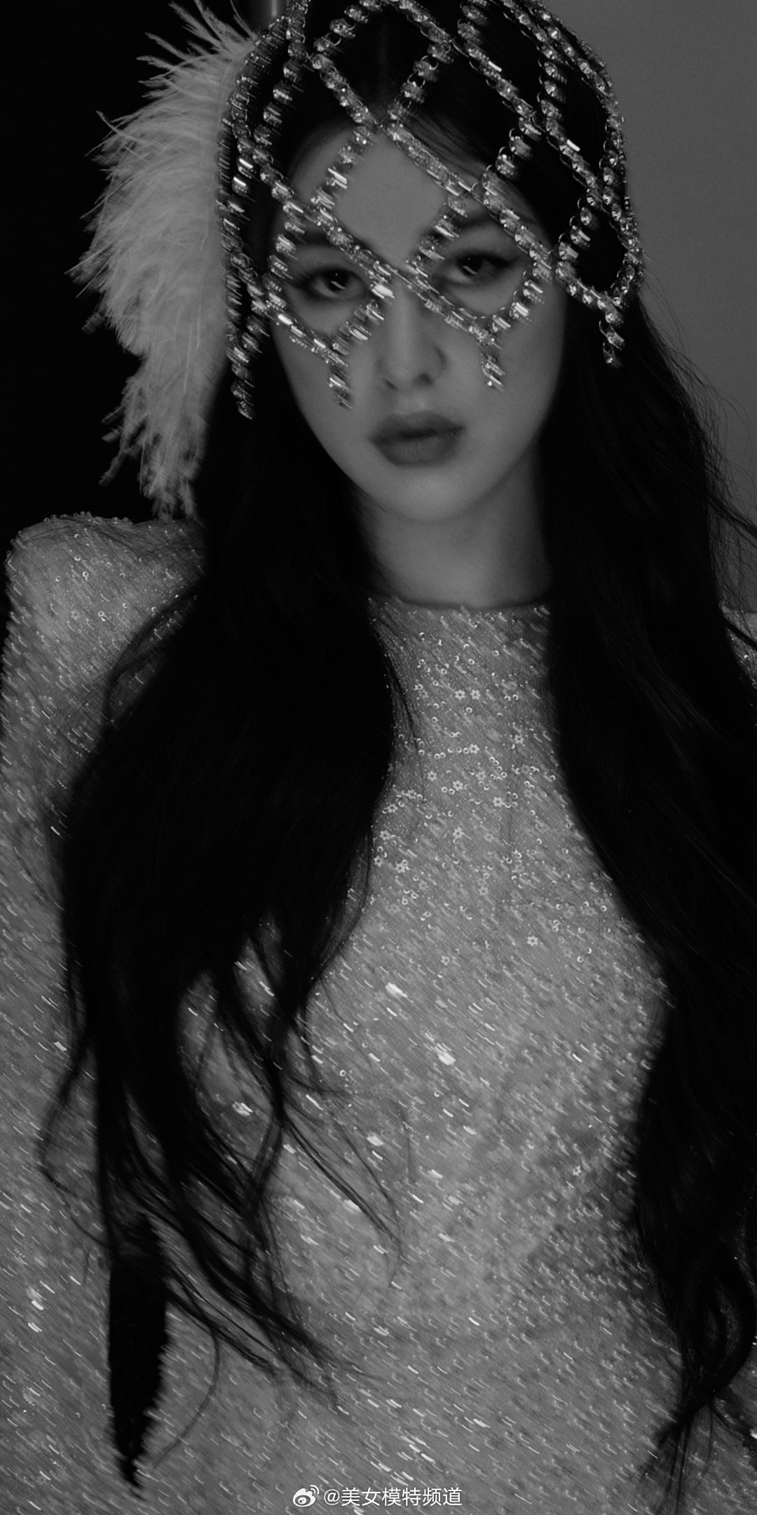 朱珠黑白酷感写真
