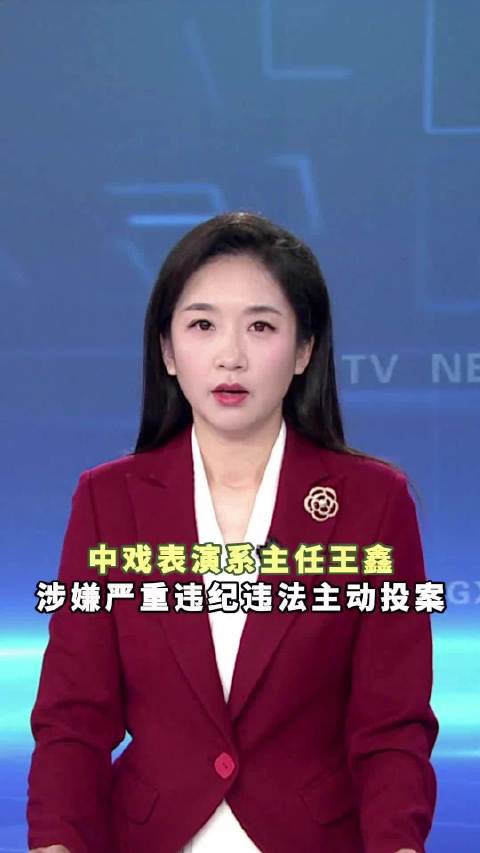 中戏表演系主任王鑫涉嫌严重违纪违法主动投案