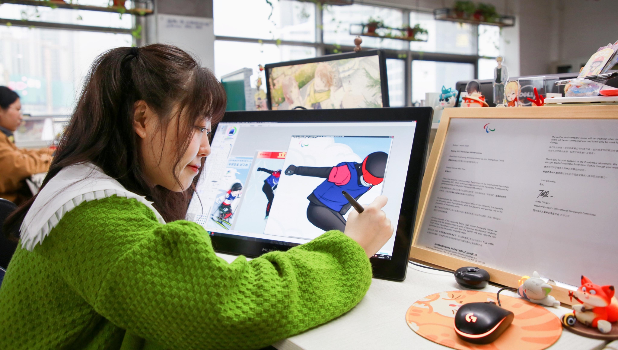 90后残疾漫画师受邀为冬残奥会画漫画 6小时绘制开幕式盲人运动员点火瞬间休闲区蓝鸢梦想 - Www.slyday.coM 90后残疾漫画师受邀为冬残奥会画漫画 6小时绘制开幕式盲人运动员点火瞬间休闲区蓝鸢梦想 - Www.slyday.coM