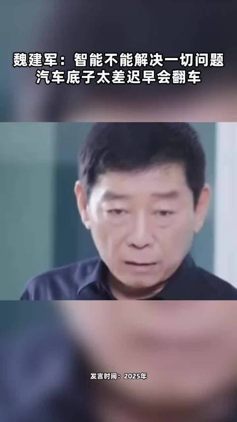 魏建军：智能不能解决一切问题 汽车底子太差迟早会翻车