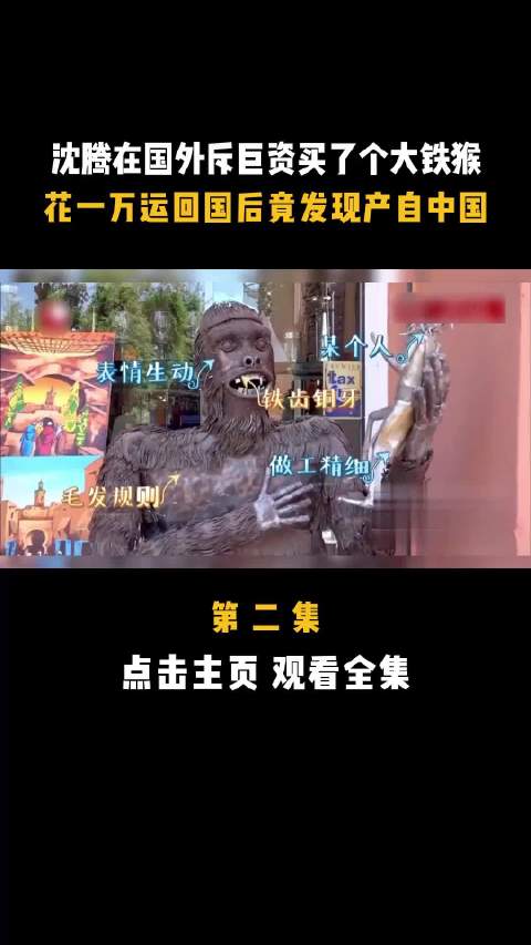 沈腾国外购铁猴发现产自中国