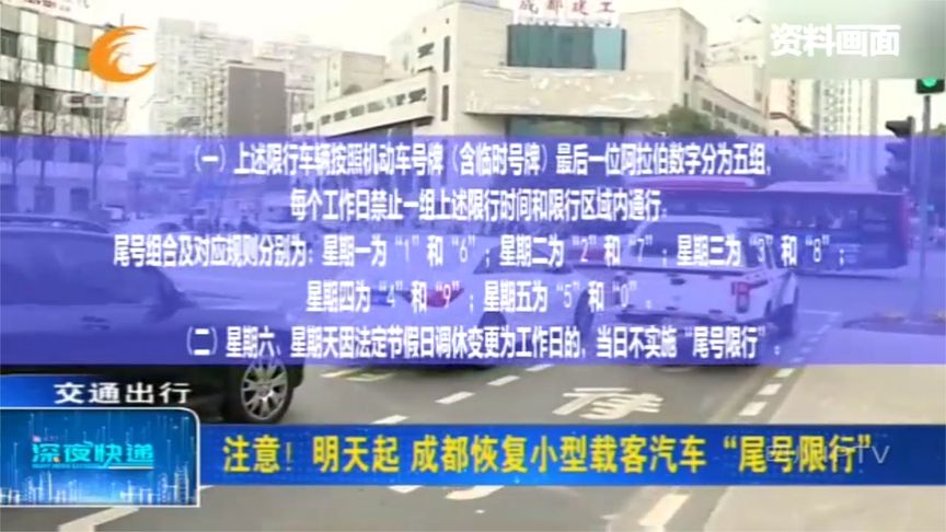 注意！29日起，成都恢复小型载客汽车“尾号限行”
