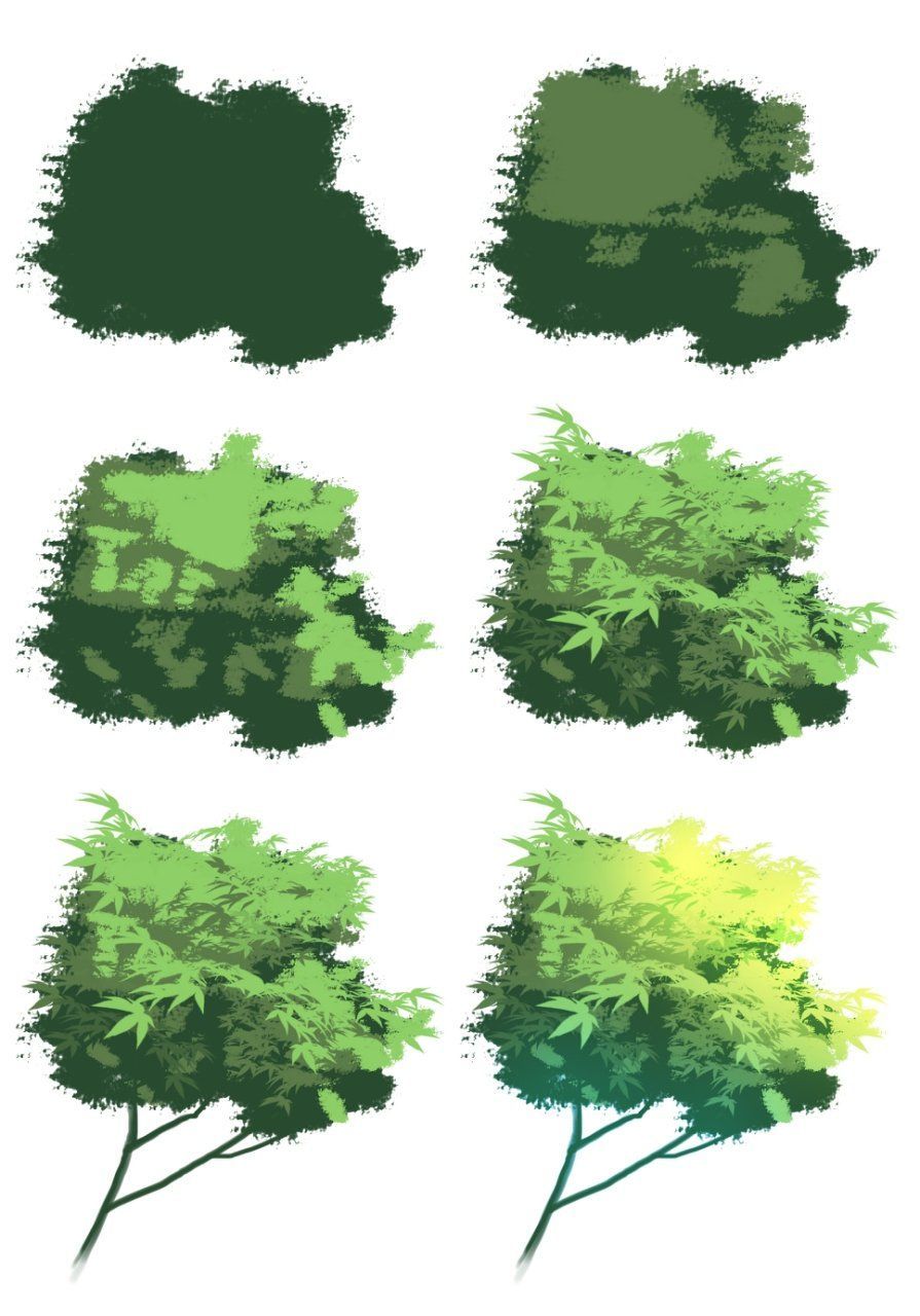 树和草的画法