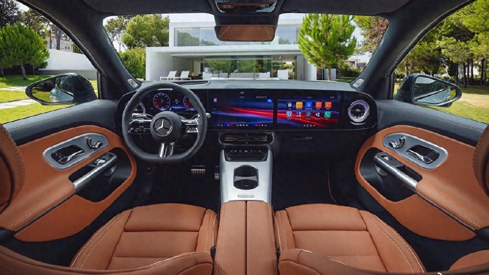 全新一代奔驰GLB内饰官图发布，三联屏+星空顶，5/7座都有