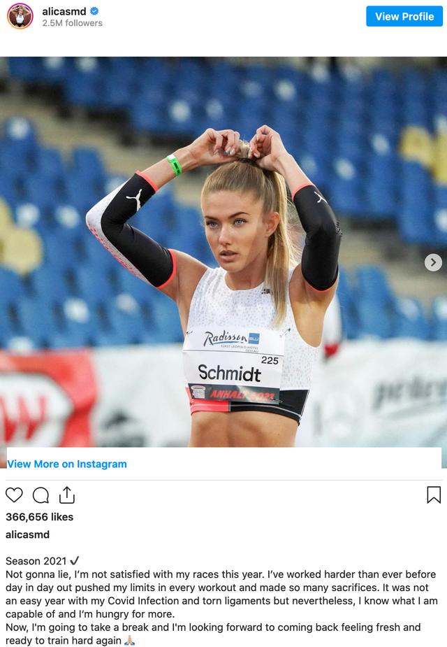 遭遇网暴后,“世界最性感运动员”突然临时退役!自曝曾感染新冠病毒,粉丝数惊人的施密特未来将何去何从?休闲区蓝鸢梦想 - Www.slyday.coM 遭遇网暴后,“世界最性感运动员”突然临时退役!自曝曾感染新冠病毒,粉丝数惊人的施密特未来将何去何从?休闲区蓝鸢梦想 - Www.slyday.coM