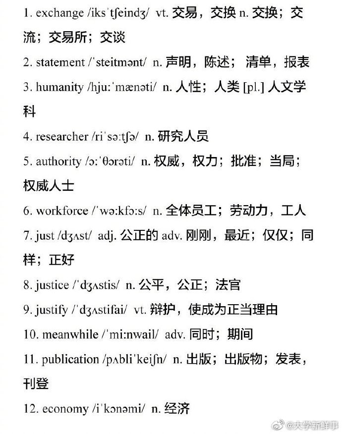 干货 | 十年考研英语出现频率最高的112个词汇