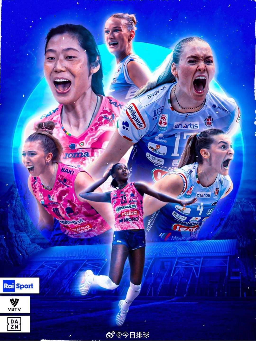 朱婷22日凌晨出战女排意甲半决赛，科内客场挑战诺瓦拉