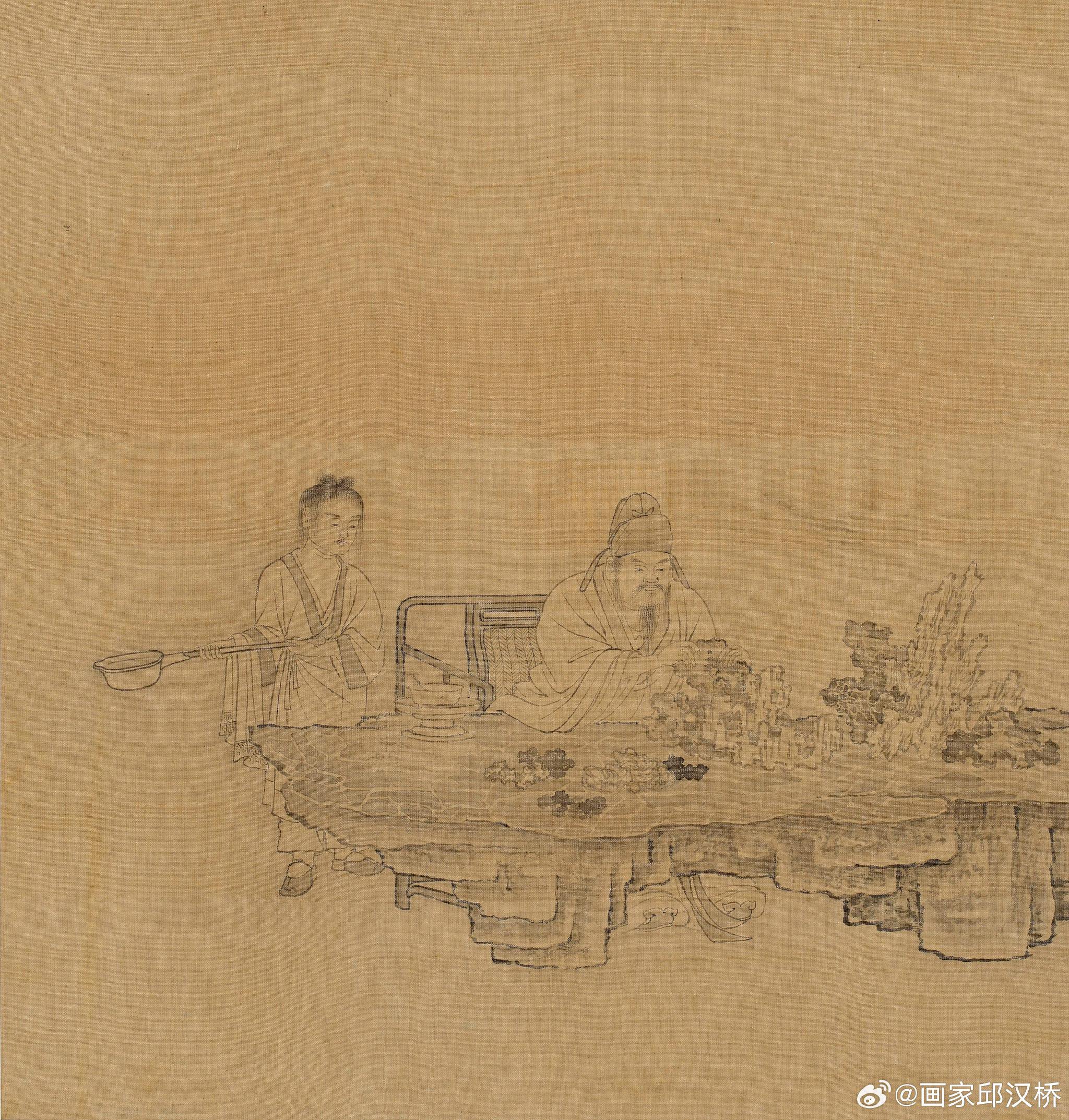 元代钱选《白描人物故事图册》二十四开(下)|艺术_新浪新闻