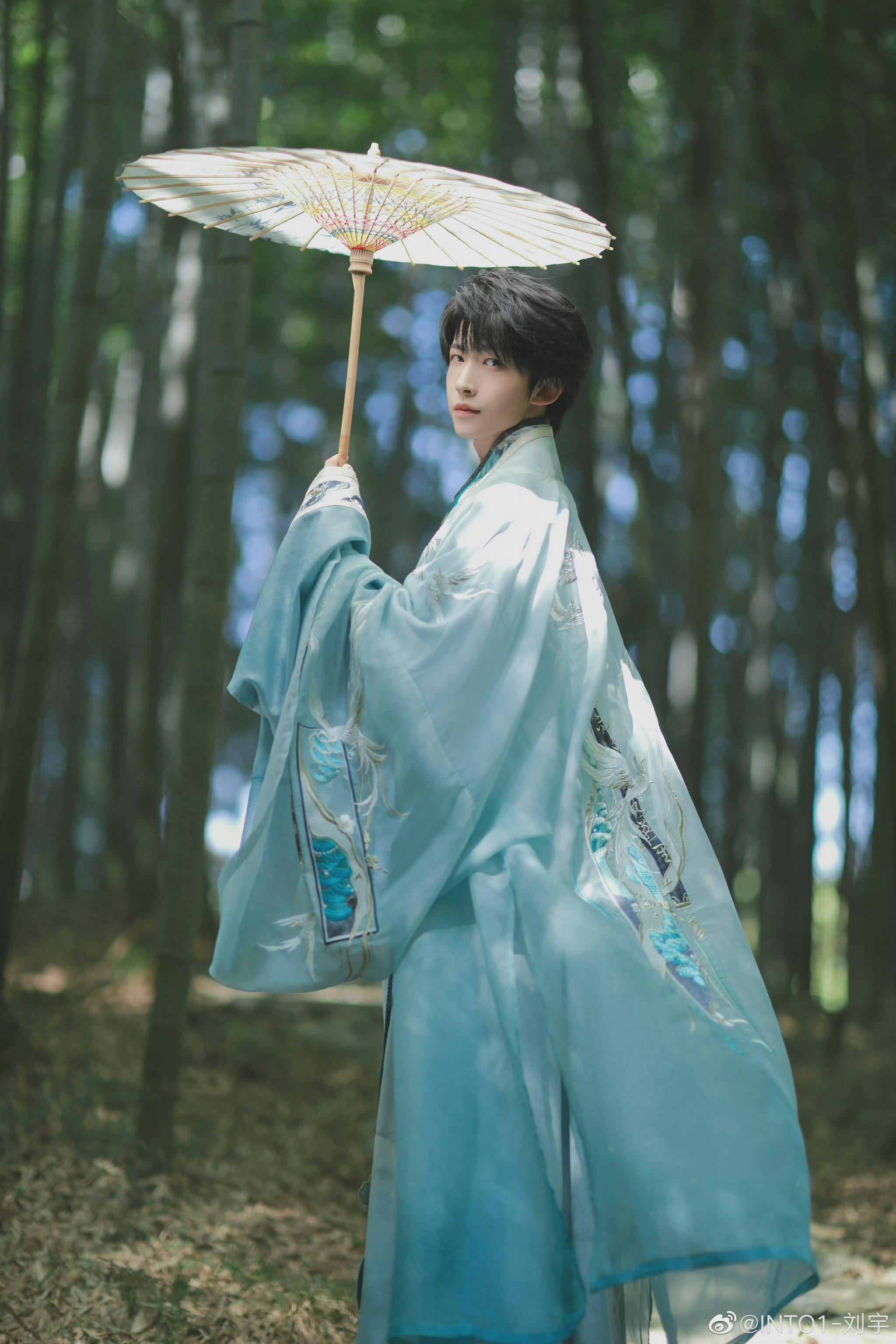 蓝绿汉服穿搭图片大全,蓝绿汉服穿搭图片大全女