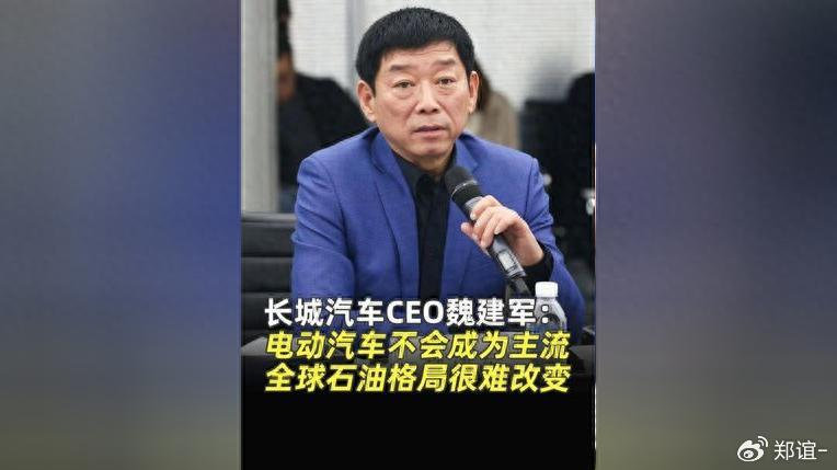 魏建军：“电车不是主流，混动才是”！你赞成此观点吗？